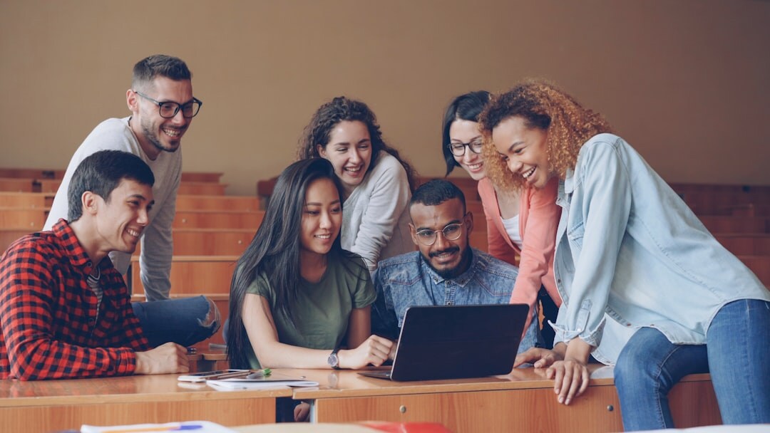 Diverse group of people celebrating community success