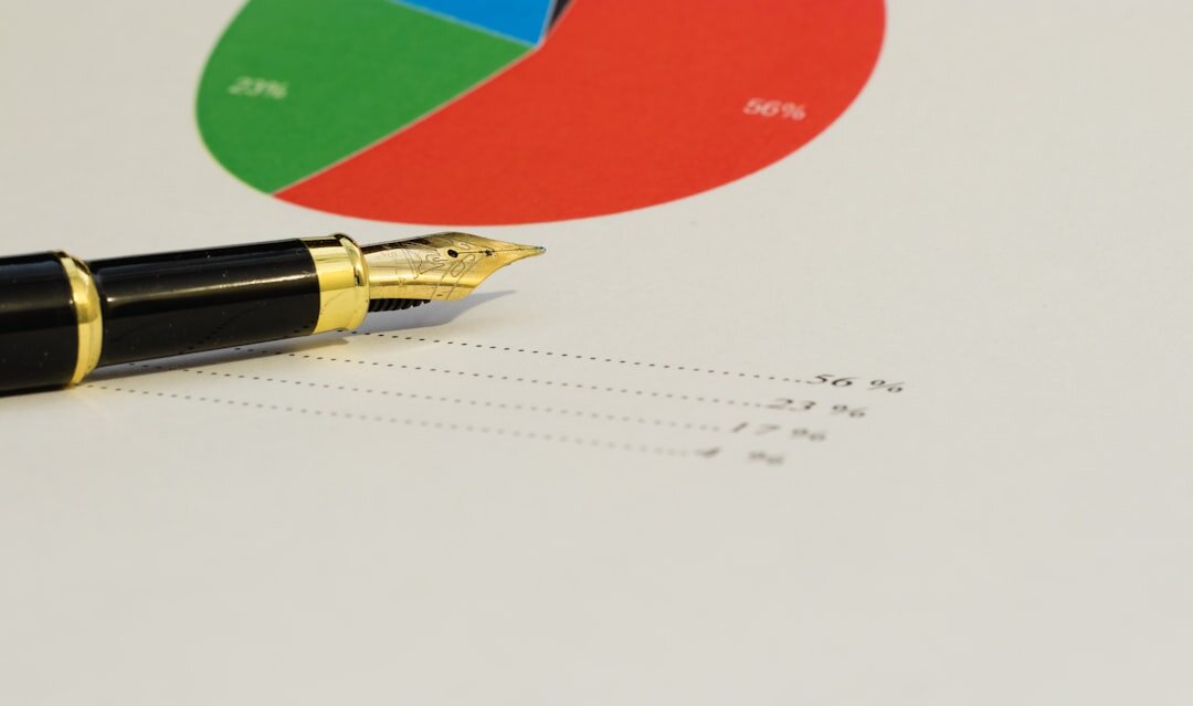 Business strategy planning with documents and charts